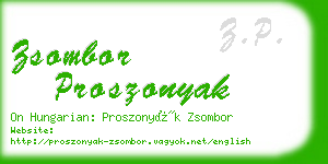 zsombor proszonyak business card